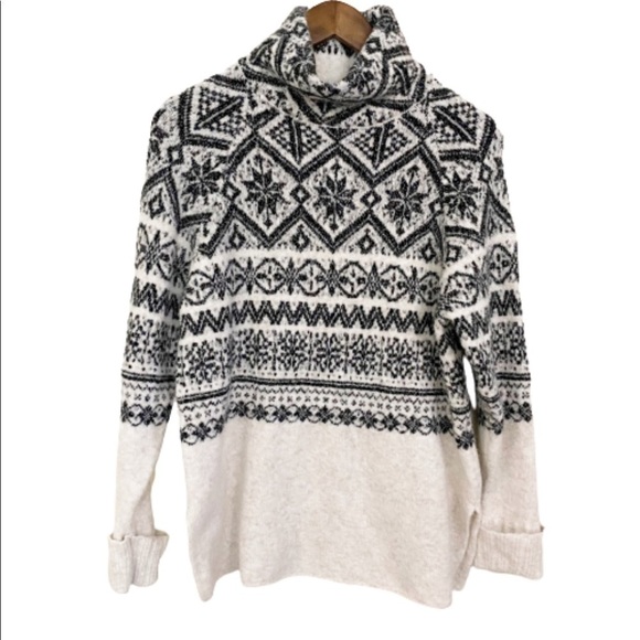 H&M Katy Perry Fair Isle Turtleneck Winter Christmas Sweater - Picture 2 of 7